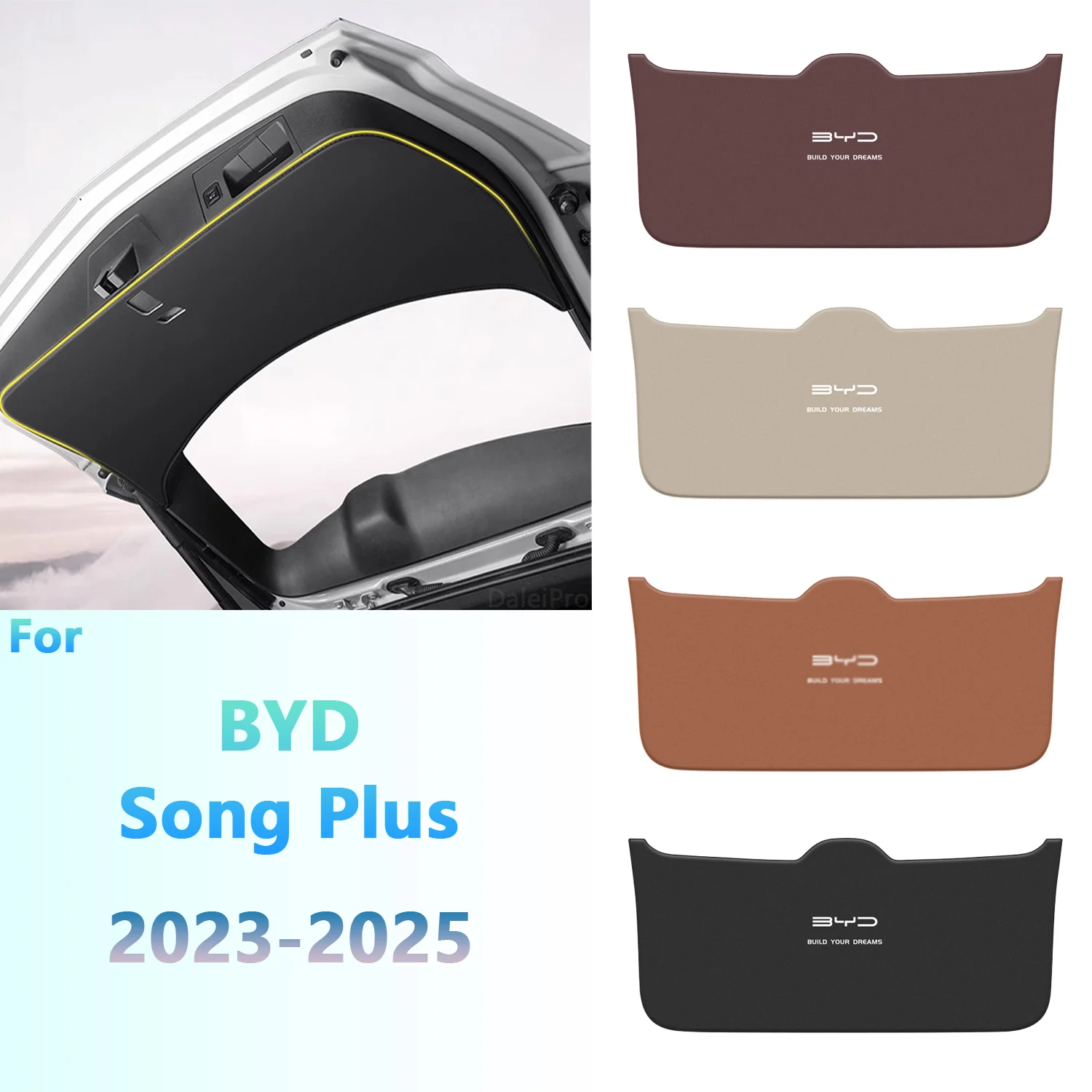 

For BYD Seal U Sealion 6 Song Plus EV DMI Car Rear Trunk Tailgate Anti-kick Protective Mat Leather Decoration Pad Accessories