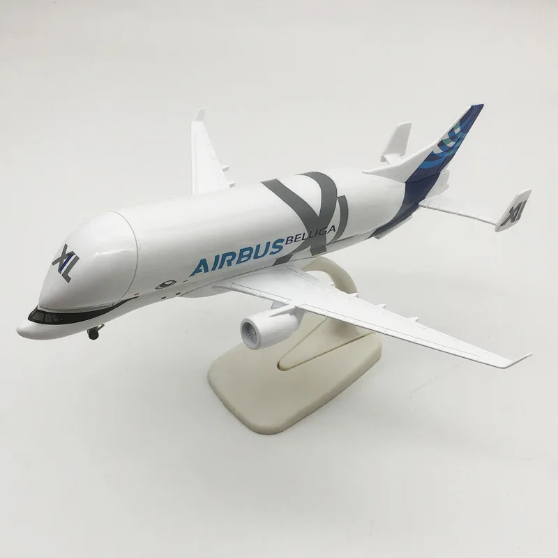 20cm Large Airplane Model Alloy material Airbus Beluga A300-600ST Transport Airplanes Plane Model Diecast for Collection or Gift