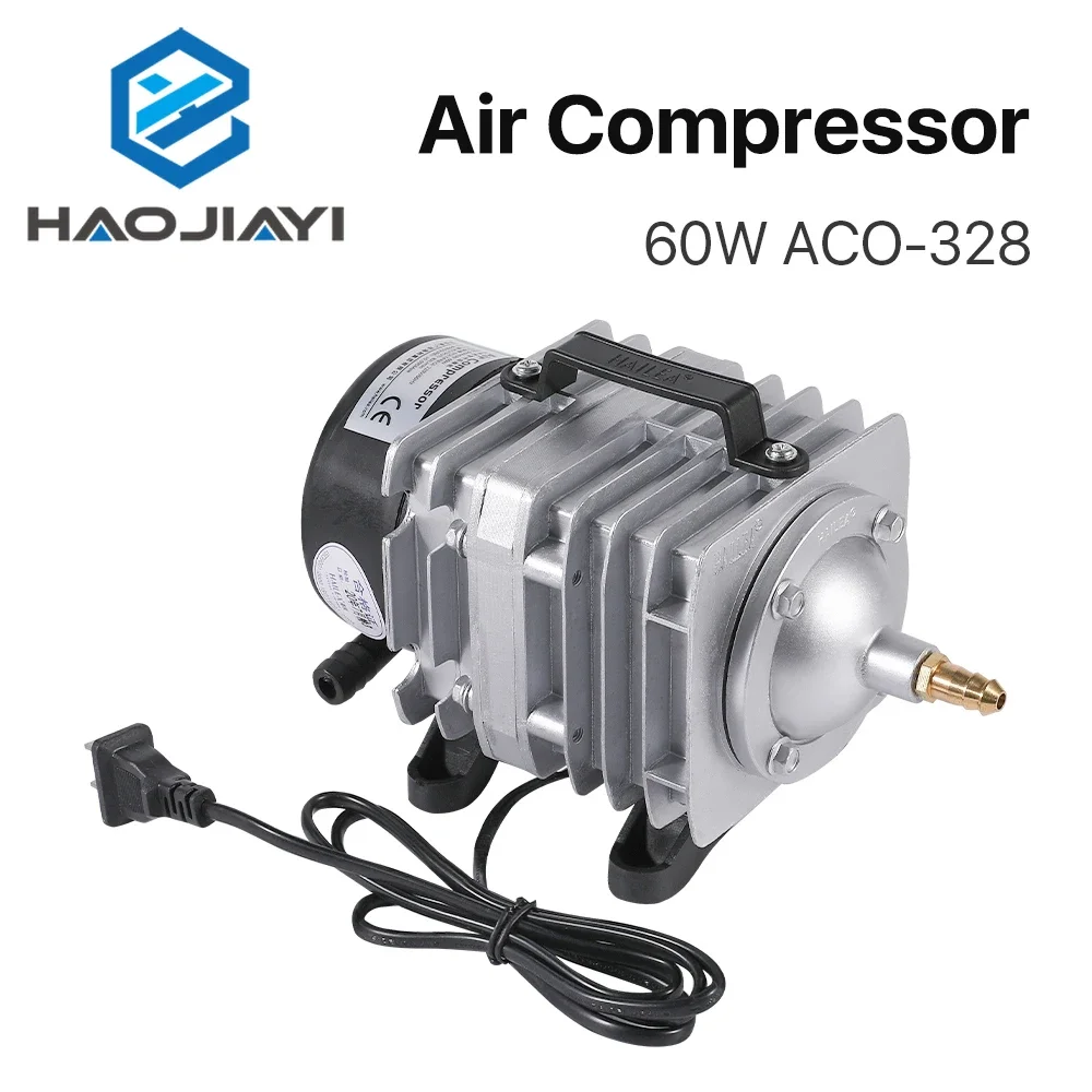 Bomba de ar magnética elétrica com compressor de ar 60W para máquina de corte e gravação a laser CO2 ACO-328