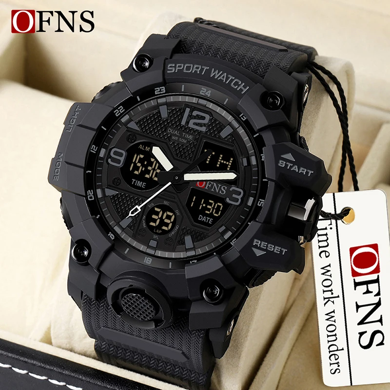 Top Brand Luxury G Style Men's Electronic Watch Outdoor Sports LED Analog Digital Chronograph Military Dual Display Waterproof - view 3