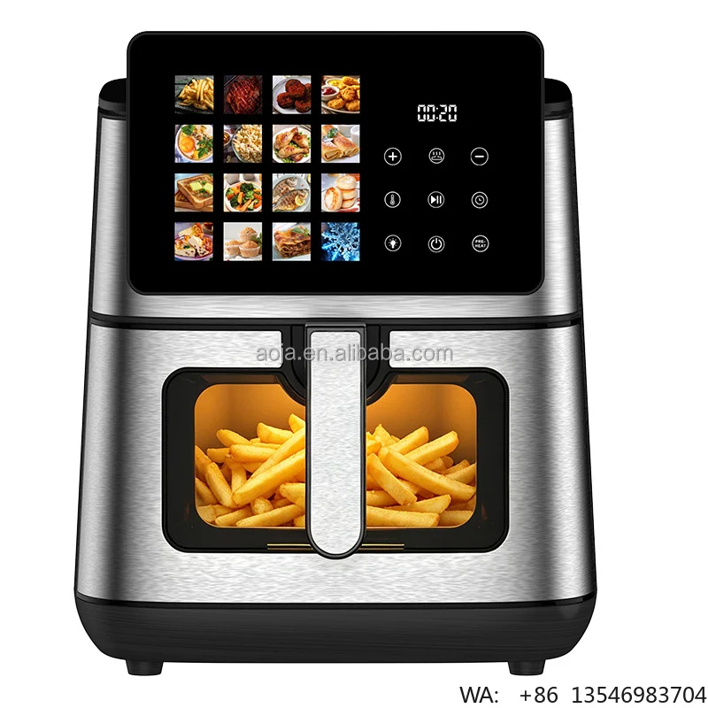 8.5L up and Down Heating Elements Digital air Fryer with Visible Window Small Kitchen Appliance Colorful Display Smart Air Fryer