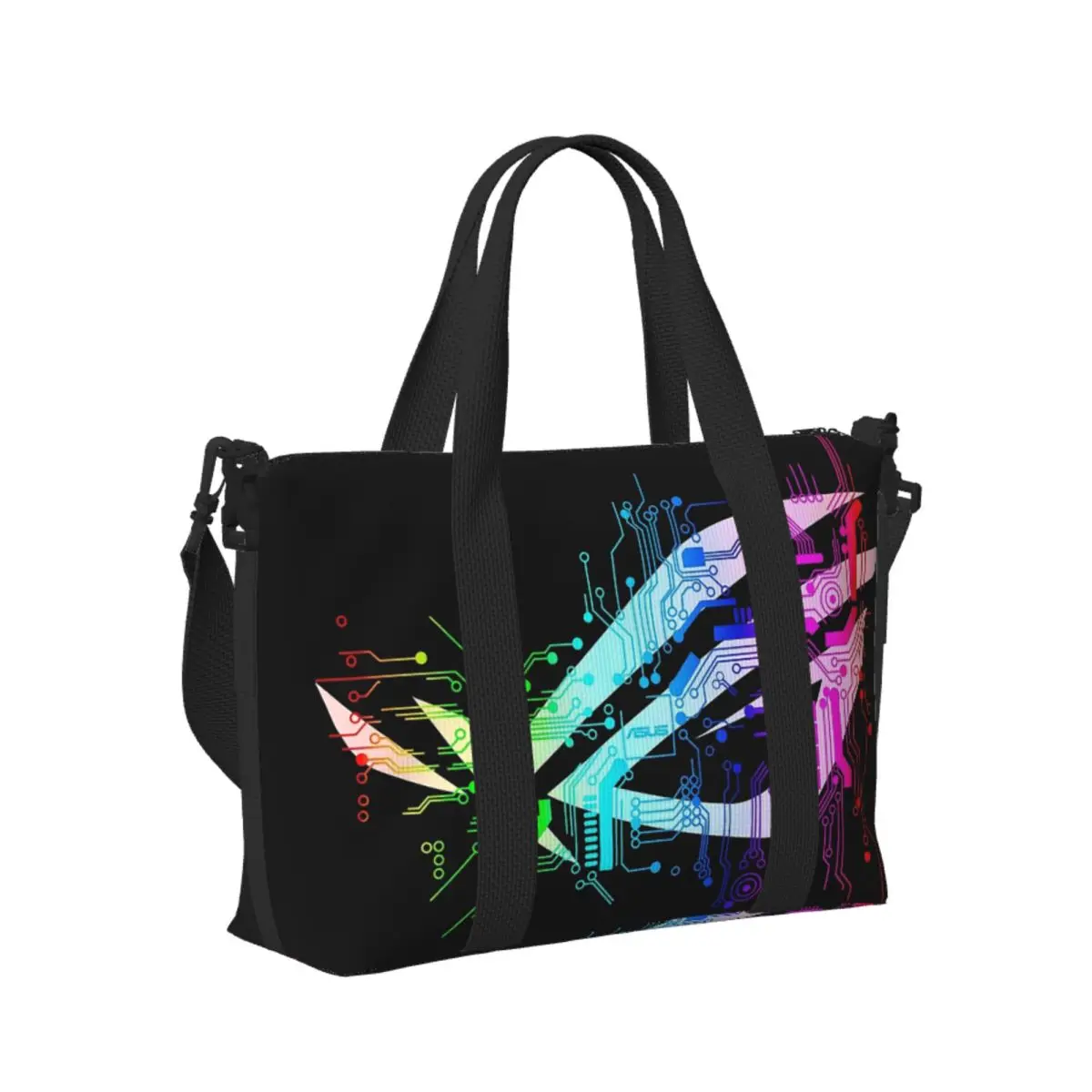 

Custom Asus Rog Beach Travel Bag Large Capacity Tote Bags for Gym Yoga Women Shopping Duffle Shoulder Bag