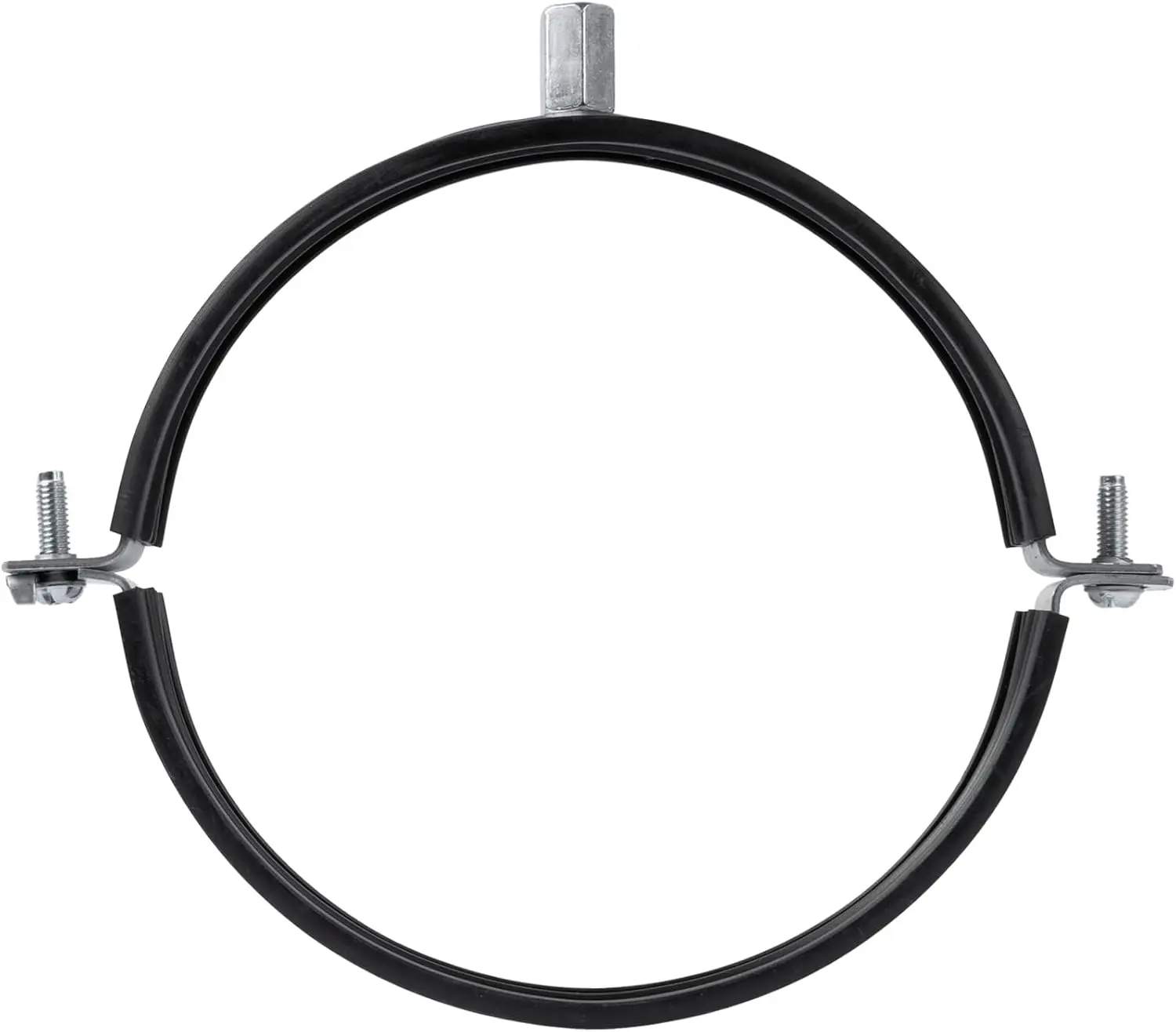 

6-дюймовый оцинкованный держатель для труб с резиновым уплотнителем - Монтажный зажим для труб из ПВХ и металлических труб