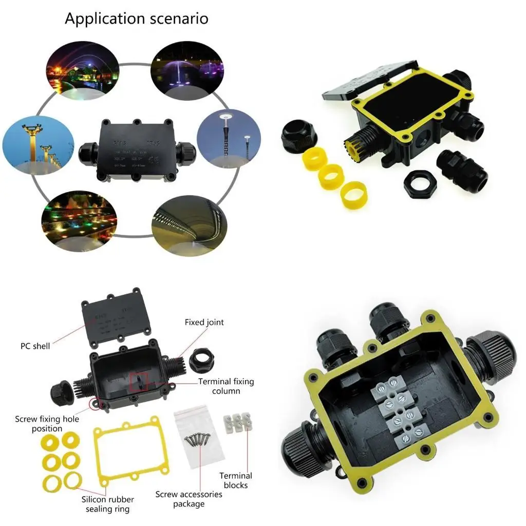 

Y1UD Outdoor External Electric Power Cord Box Waterproof IP65 Plastics Box Enclosure
