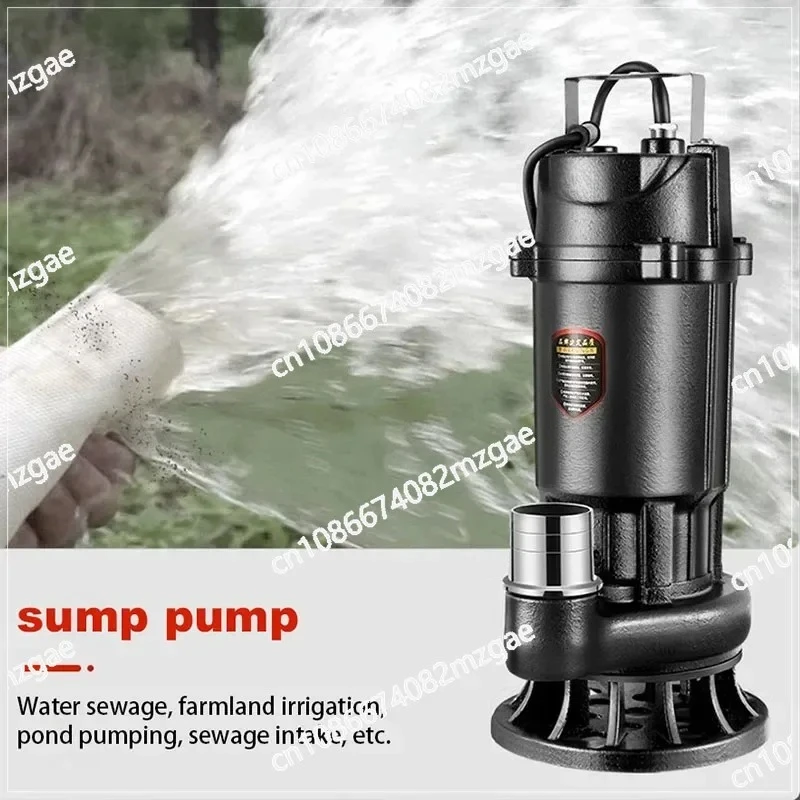 Small Household Submersible Septic Tank  Pumping Machine Cutting Sewage Pump  220V Feces Mud Sewage