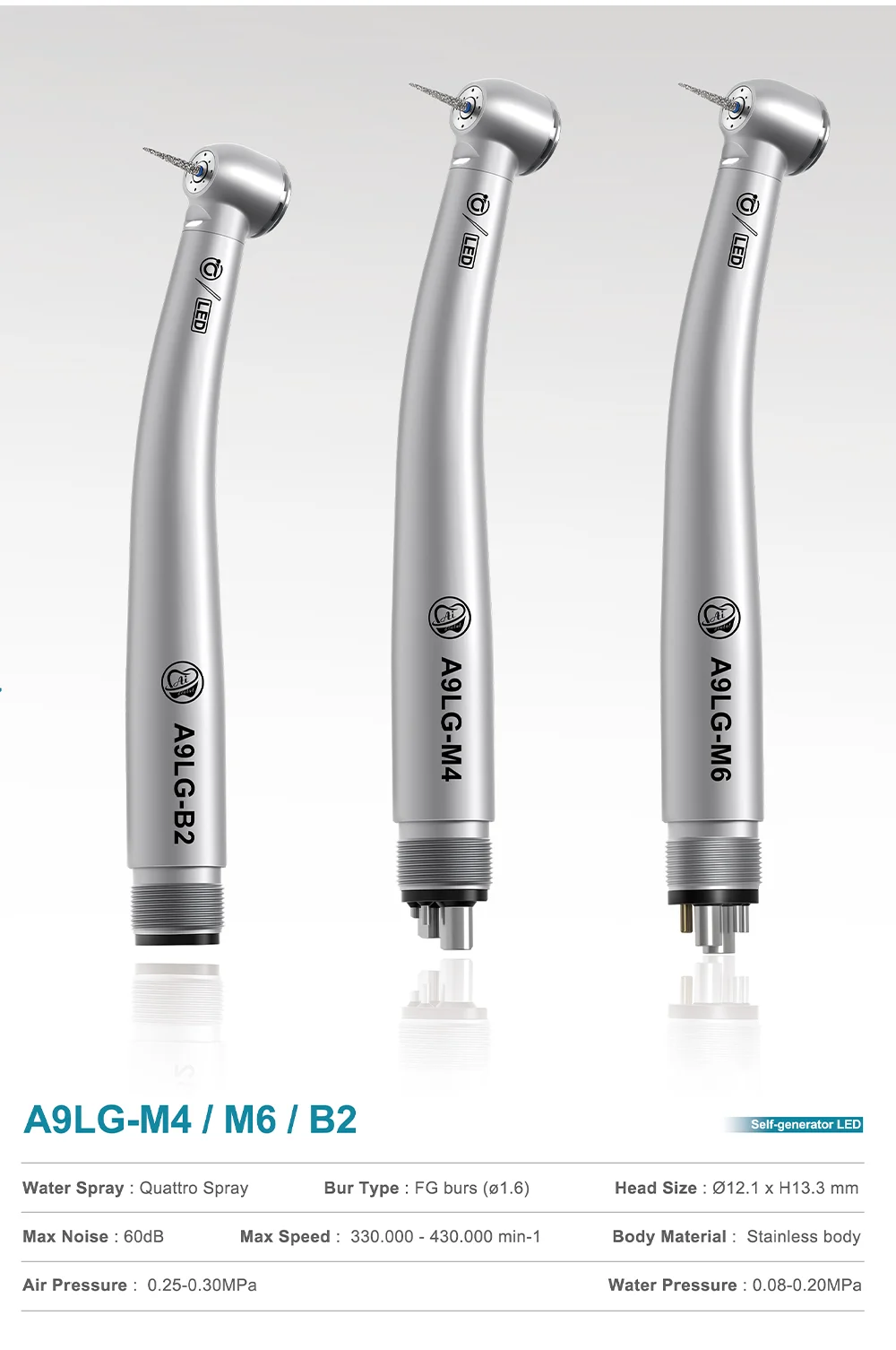 AI DENTAL Aiko Serie Luftturbine-Upgrade-Lager Superoir-Konvertierungsrate Leistungsstärker Konzentrizität Hochgeschwindigkeitshandstück Neu – Detail 9