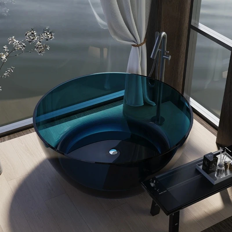 Transparent round crystal home color hotel B & B freestanding bathtub