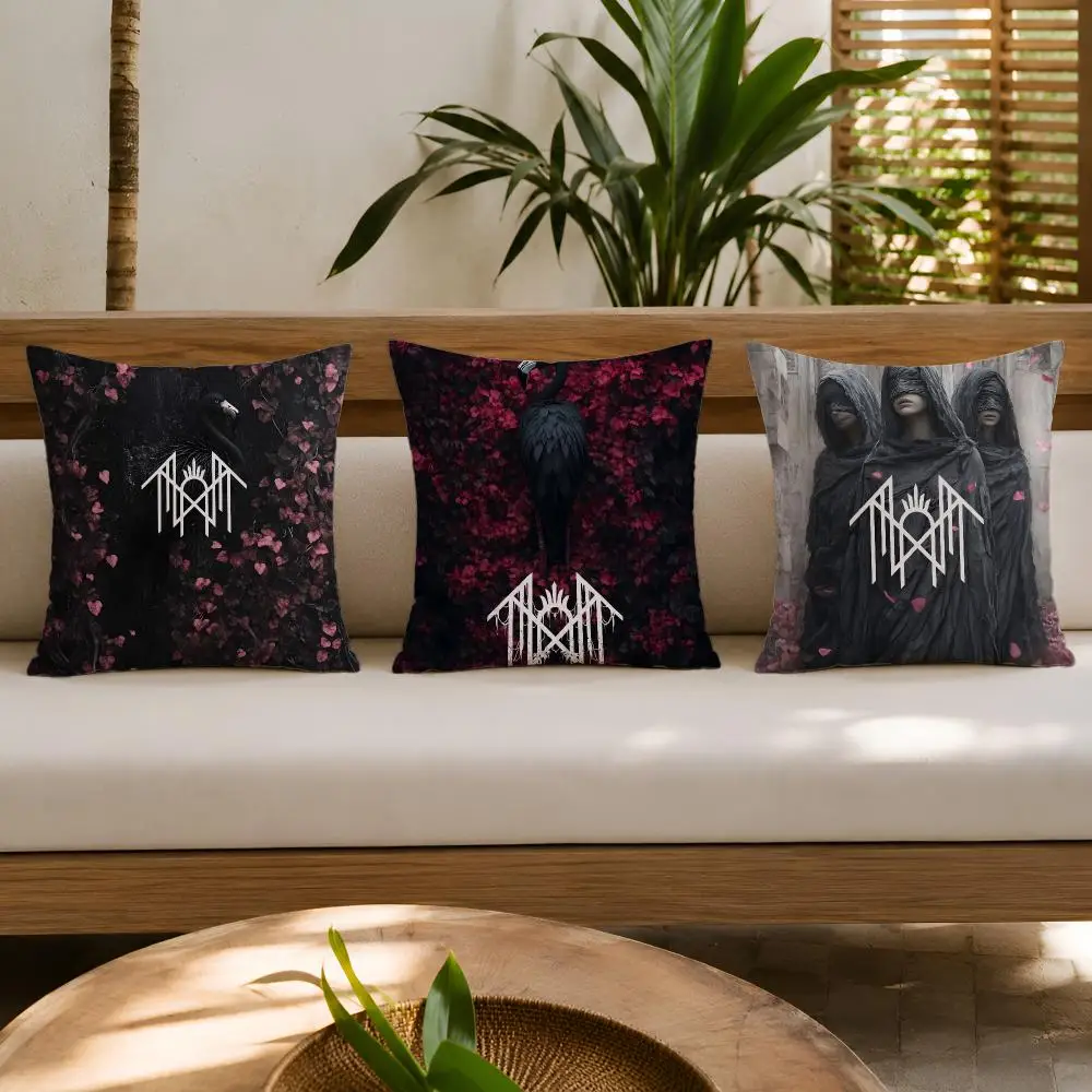 Rock Band S-SleepS-T-TokenS Cushion Cover Wrinkle-Resistant Short Plush Pillow Covers Breathable Machine-Washable