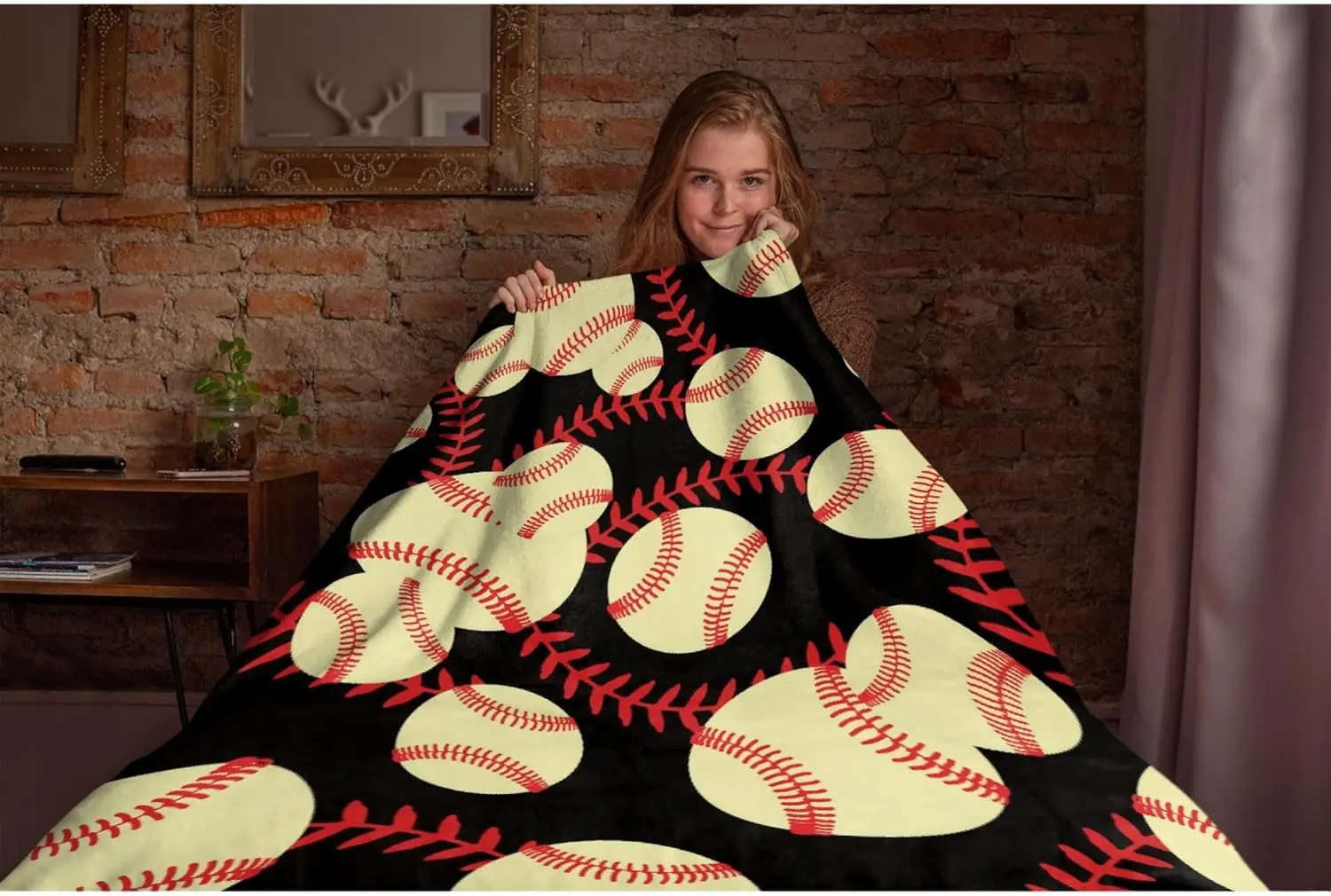 Baseball Galaxy Star Blanket Super Soft Fluffy Comfortable Flannel Comfortable Plush Sofa Bed Travel Gift Pet Blanket