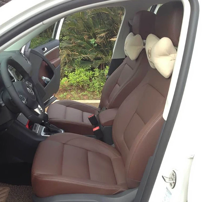 Custom Fit Car Accessories Seat Cover for 2009-2024 Volkswagen Tiguan SE SEL Sport R-Line VW Tiguan 5 Seats Leather Full Set