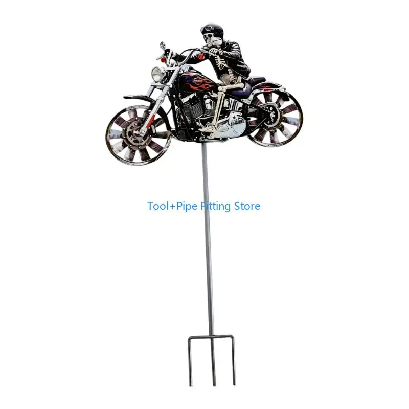 F92B Green Tractor Windmill Stake With Rotatable For Yard Garden Unique
