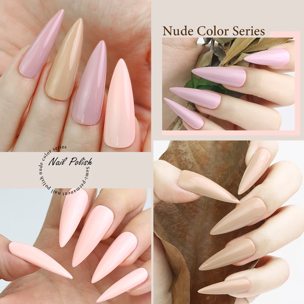 قوس قزح غيني الصلبة هلام مسمار البولندية شبه دائمة LED الأشعة فوق البنفسجية مصباح الورنيش الغراء الوردي Gellac قاعدة معطف فوقي طلاء الأظافر الفن Pvoy اللون #6