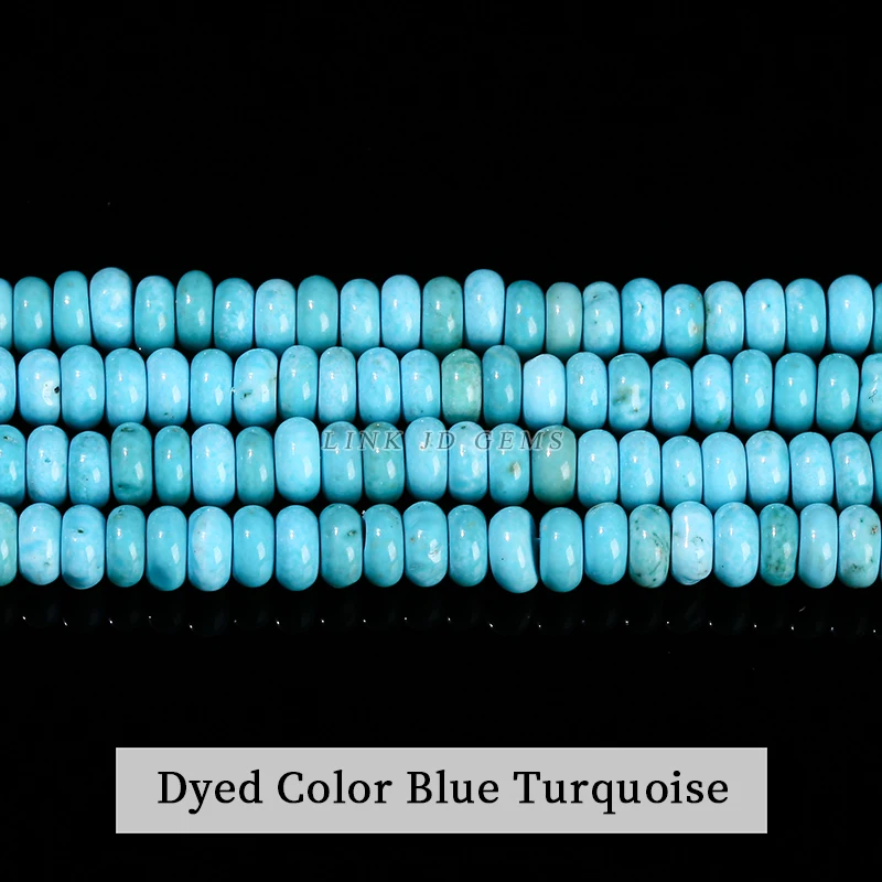 4x2mm Naturstein Rosa Quarz Türkis Hellblau Schlangenhaut Stein Abacus Spacer Perle für Schmuckherstellung Halskette Armband