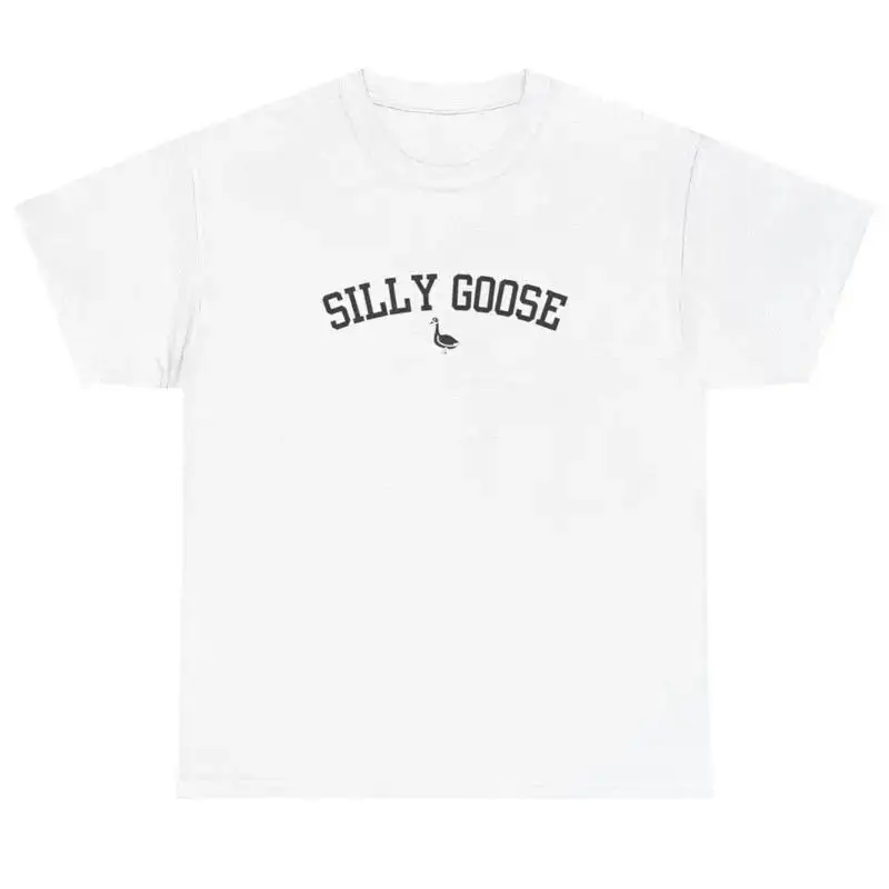Silly Goose T Shirt Funny Ironic Varsity Style Gen Z Ironic Oddly Specific Tee