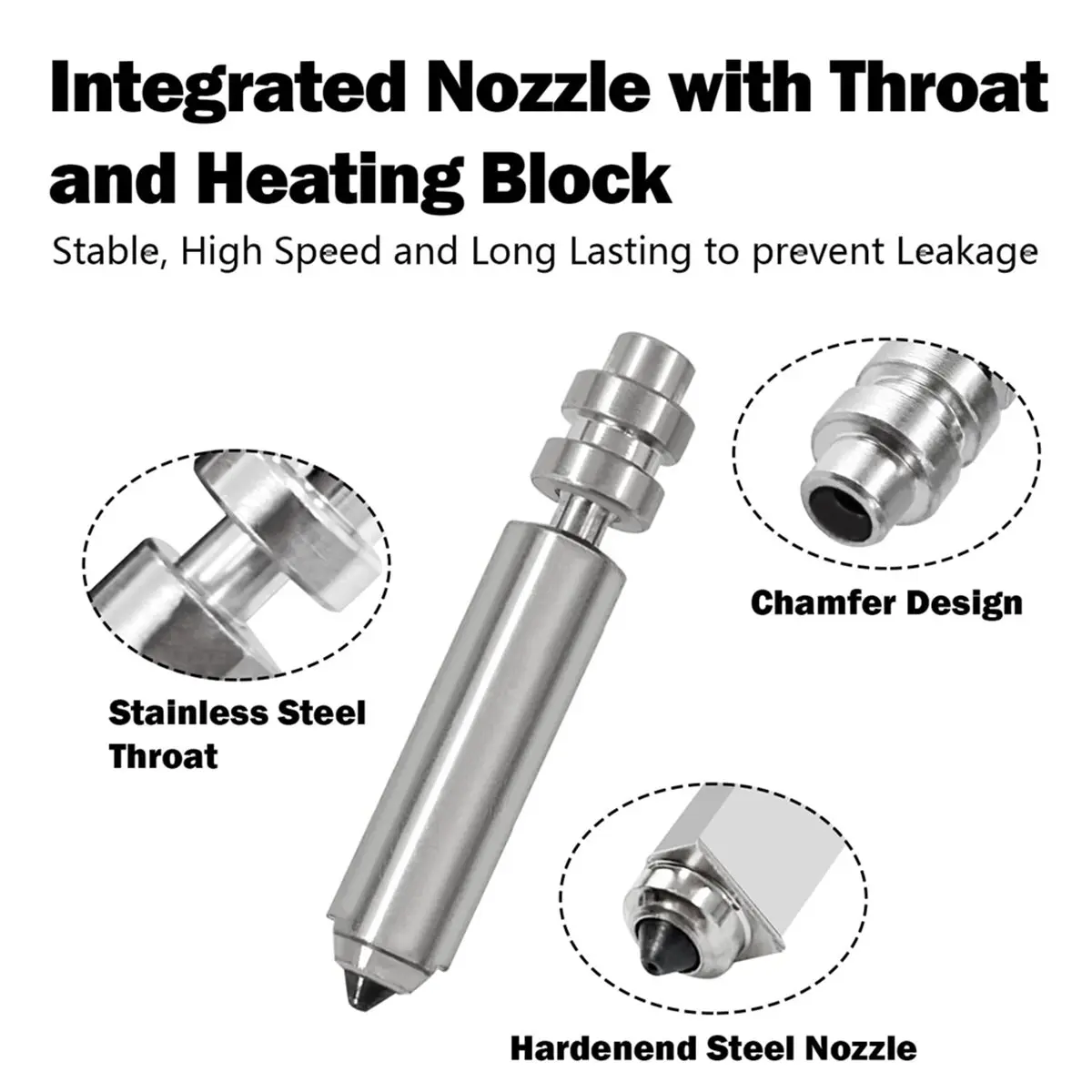 2pcs Bimetallic Nozzles for X Combo Quick Swap Hotend Nozzle Hardened Steel 0.4/0.6mm 3D Printer Parts