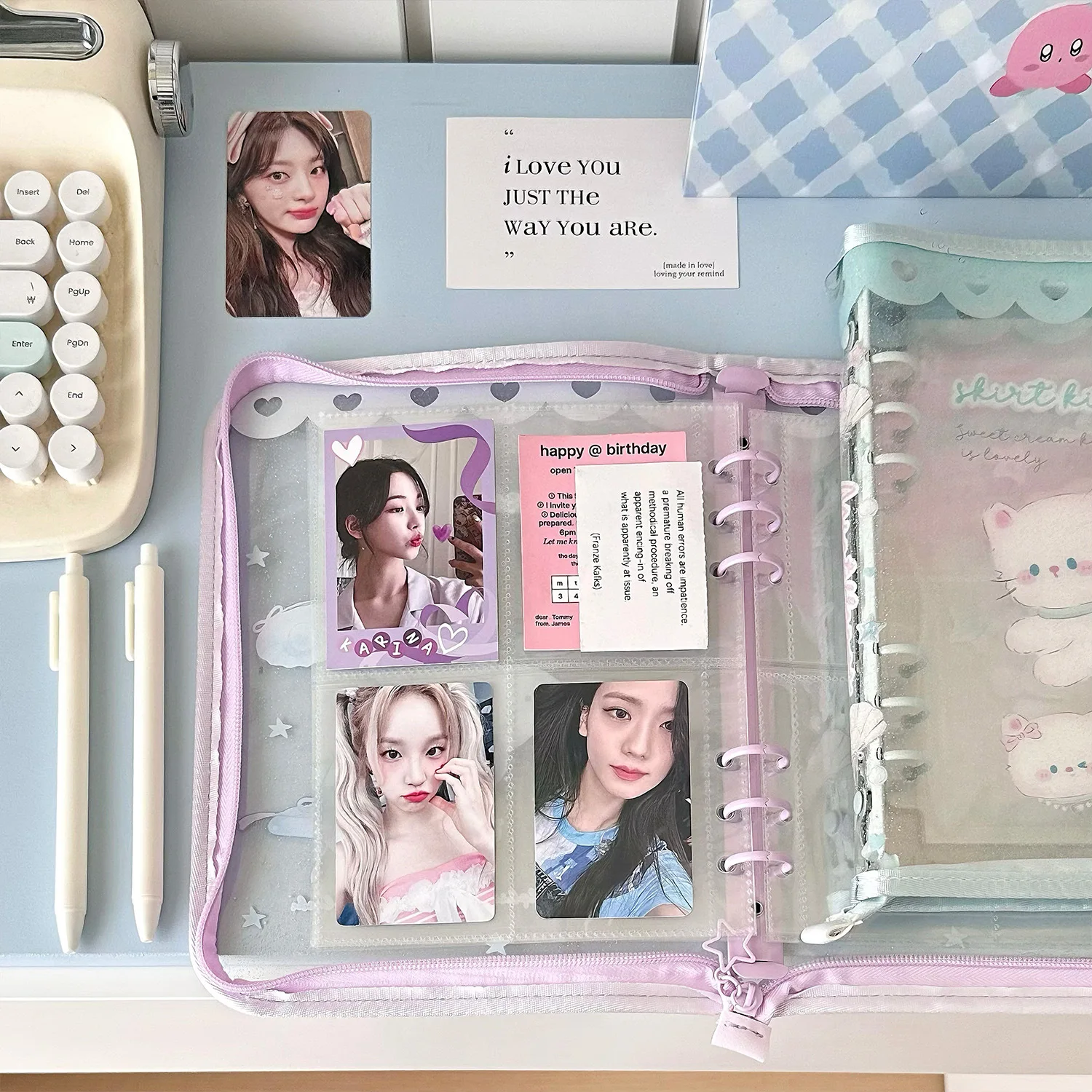 IFFVGX بولي كلوريد الفينيل A5 سستة الموثق حامل بطاقة الصور Kpop المعبود ألبوم الصور جمع كتاب القرطاسية المدرسية ألبومس الفقرة Fotos Port Foto sesuadda bard enferther #3