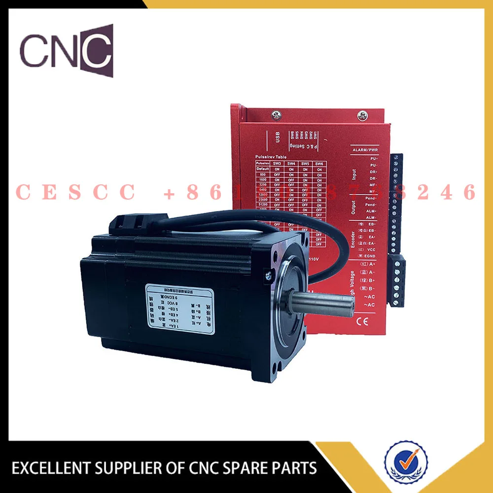 

CNC NEMA34 2-phase hybrid servo motor and driver YK286EC118A1 + SSD2608H 8.2N.m motor and driver closed-loop motor