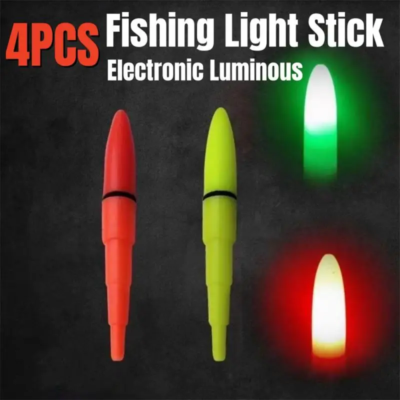 4PCS Fishing Light Stick Luminous Float Electric Night Float Work Use Bobber Fishing Outdoor Dark Glow Fishing Tackle Accessory