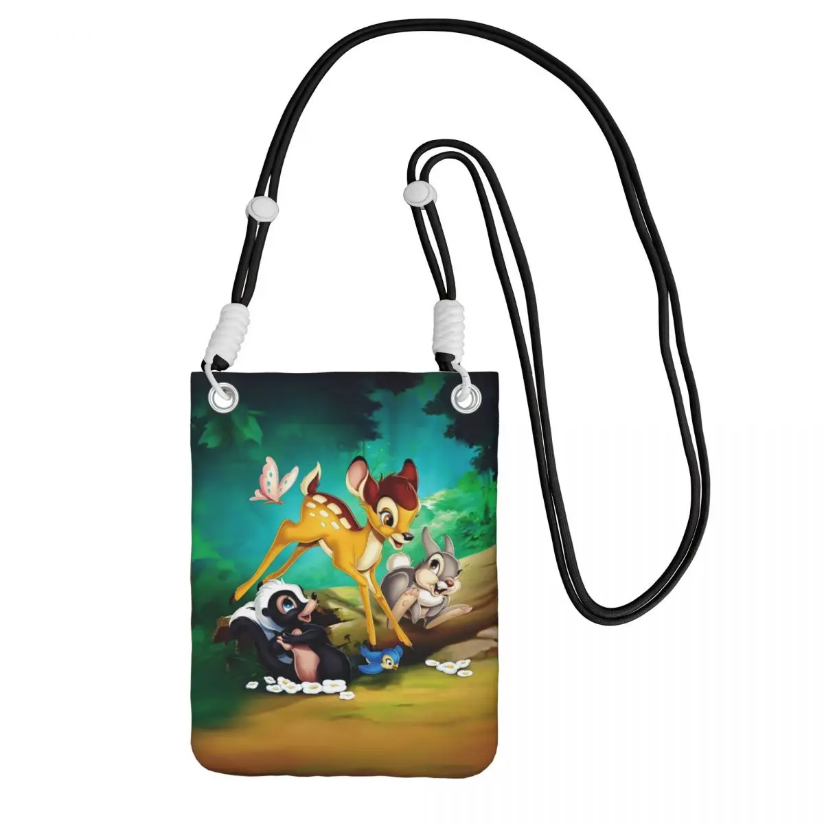 

Custom Bambi Carry A Mobile Phone Bag Diagonally Men Women Cute Deer Shoulder Crossbody Bag Adjustable Length For Travel