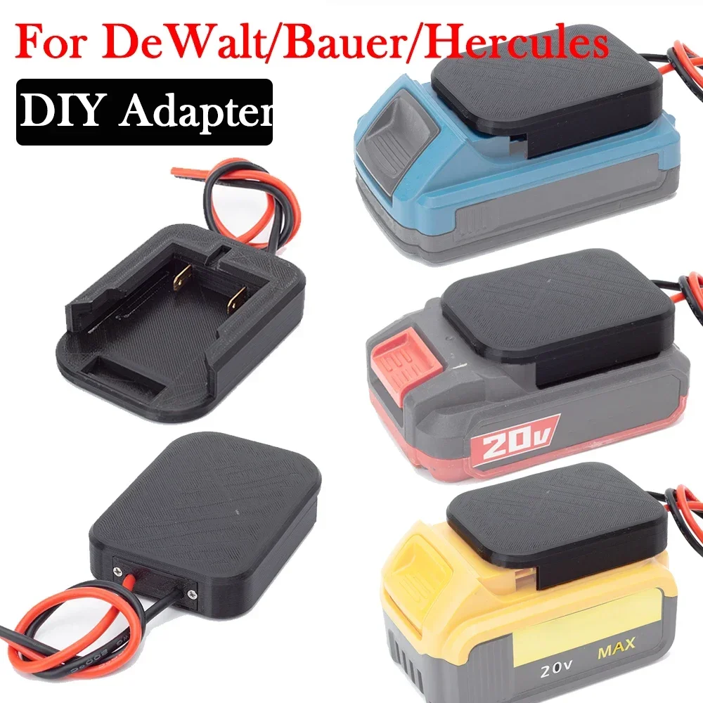 Für dewalt/bauer/hercules 18v-20v ausgang batterie diy adapter 14awg power räder stecker spielzeug Robot-3D druck