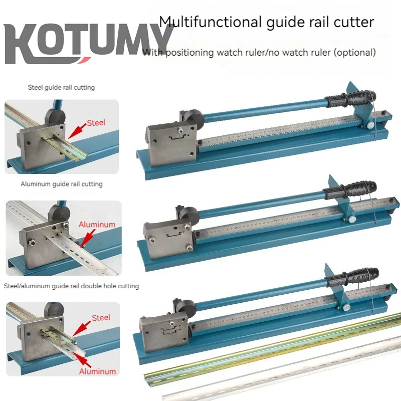 آلة قطع السكك الحديدية اليدوية C45 مع مقياس قياس دليل الأسلاك المزدوجة سهلة القطع