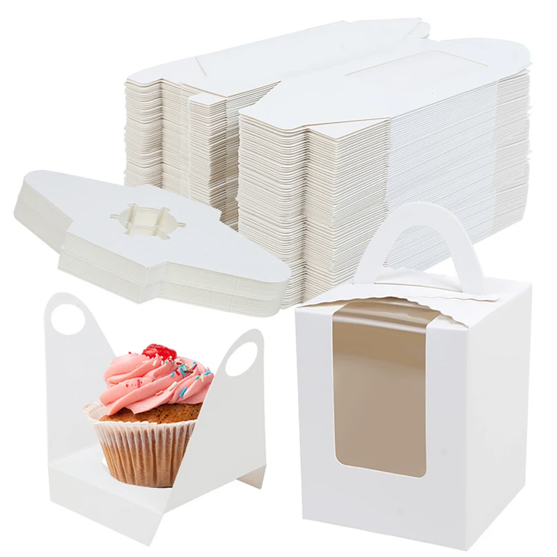 10–30 Stück individuelle Cupcake-Boxen, Kuchenbehälter-Halter für Hochzeiten, Babyparty, Geburtstag, Party, Dekoration, Zubehör, Weihnachtsgeschenke
