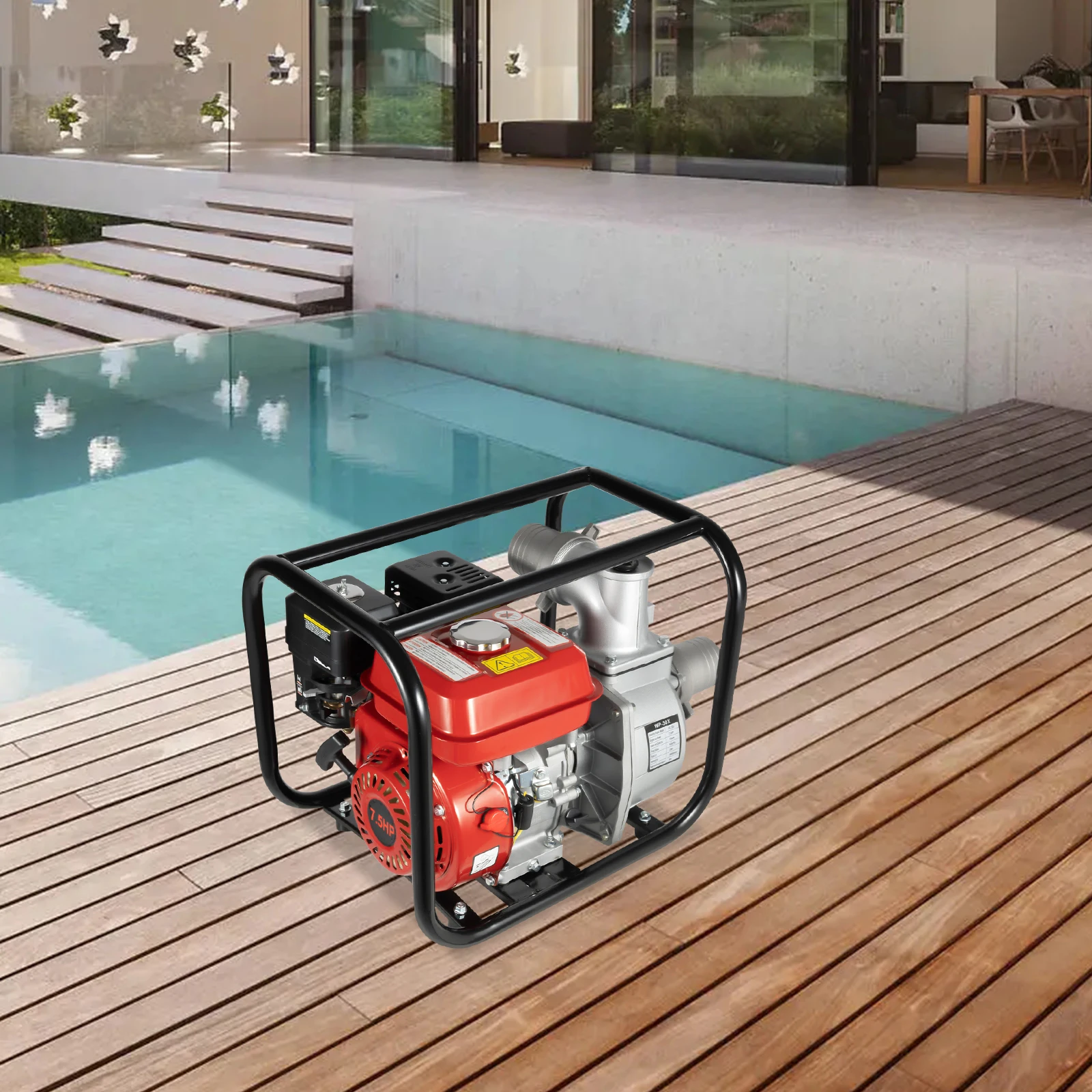 

Бензиновая водяная помпа 7.5 л.с., для дренажа туннелей, орошения садов и ферм, 196 куб. см, 3-дюймовая, 4-тактная, с воздушным охлаждением