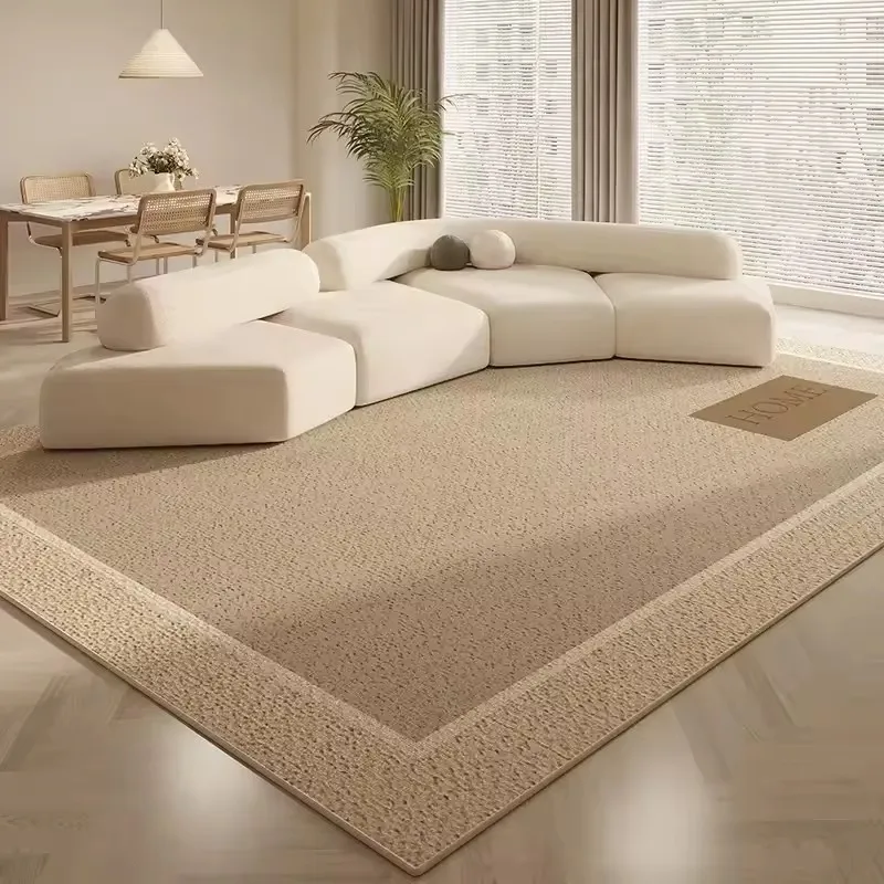 Modern minimalist living room crystal velvet rug Large size home art line decoration Bedroom bed sofa non-slip area rug