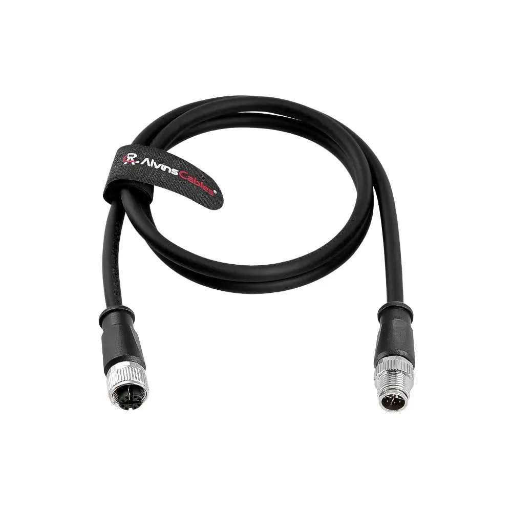 Alvin's Cables M12 X-Code 8 Pin Male to Female Ethernet Cable Cat6a Shielded for Cognex Basler Keyence Industrial 65.6ft/20m