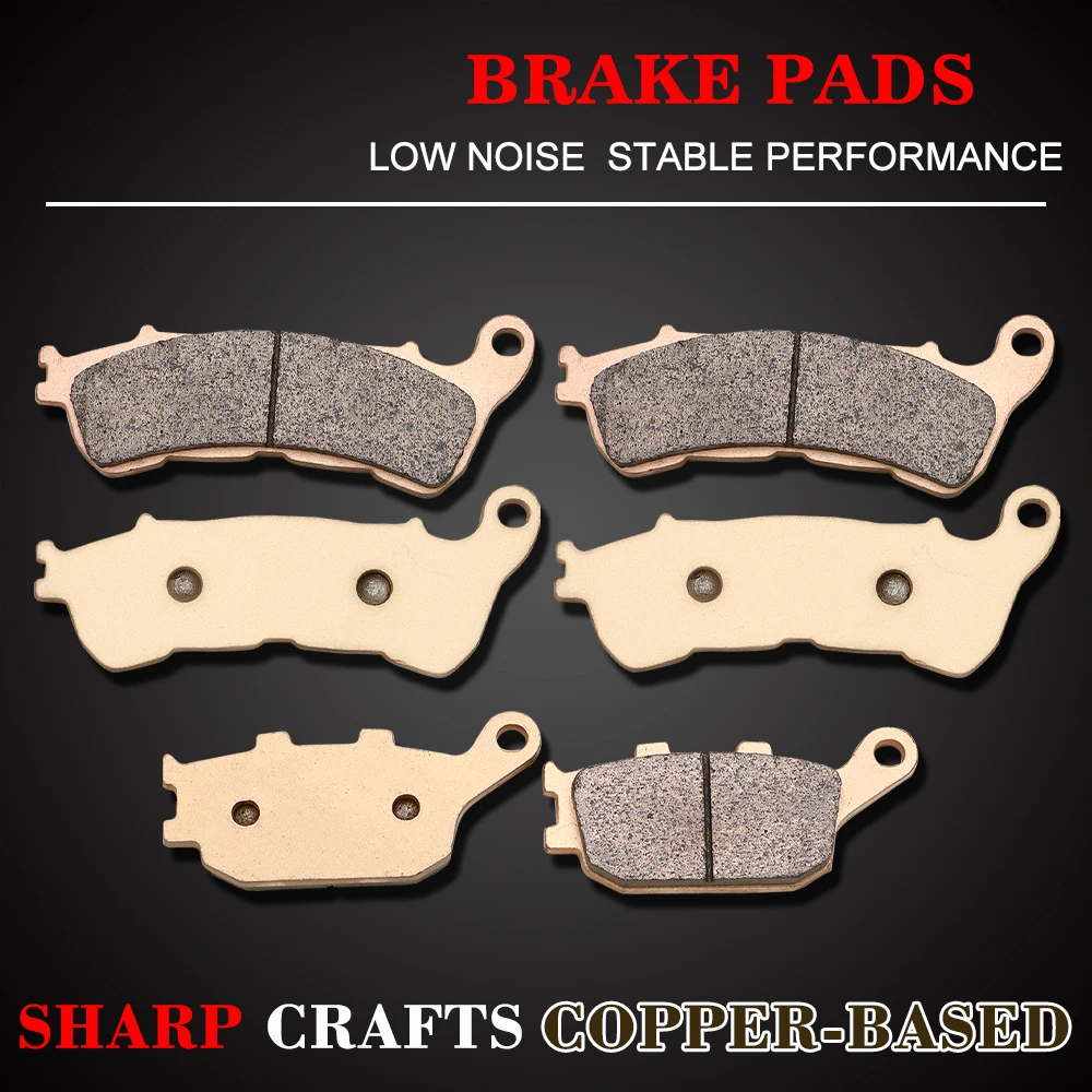 VT1300 CBF500 CB/CBF/CBR 600 Front Rear Brake Shoe Pads Disks For Honda XL700 VA8/VA9/VAA Transalp 08-11 NC700 S/X/DC 2012-2013