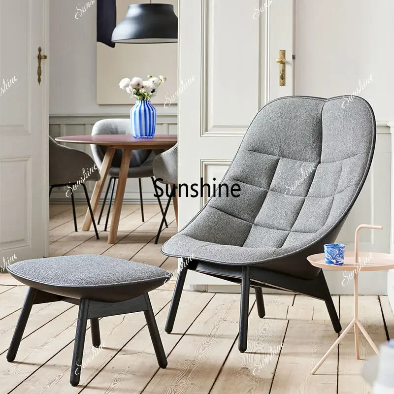 Nordic simple bedroom living room home light luxury backrest single casual fabric office chair