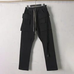 Men's Casual Pants Drawstring Cotton Pants for Man Fashion Men Trousers Streetwear Full Length Men's Clothing