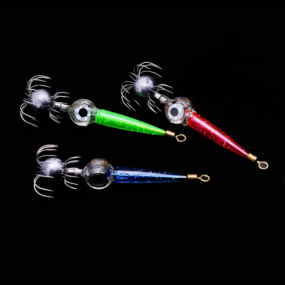 Anzuelos LED para calamar con peso de plomo y luz RGB - imagen 4