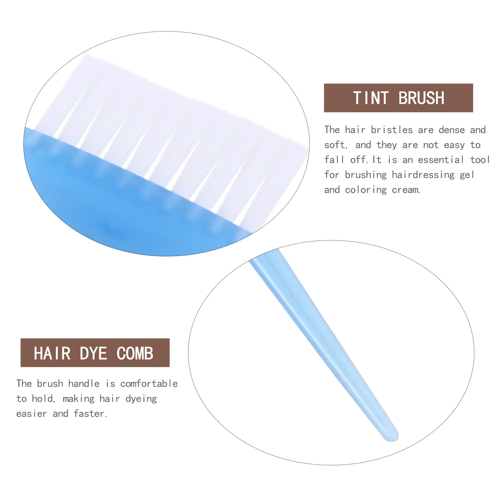 6 قطعة فرشاة صبغ الشعر مجموعة شعيرات ناعمة كثيفة قابلة لإعادة الاستخدام لتلوين كريم تطبيق الصالون أداة تصفيف الشعر قضيب #1