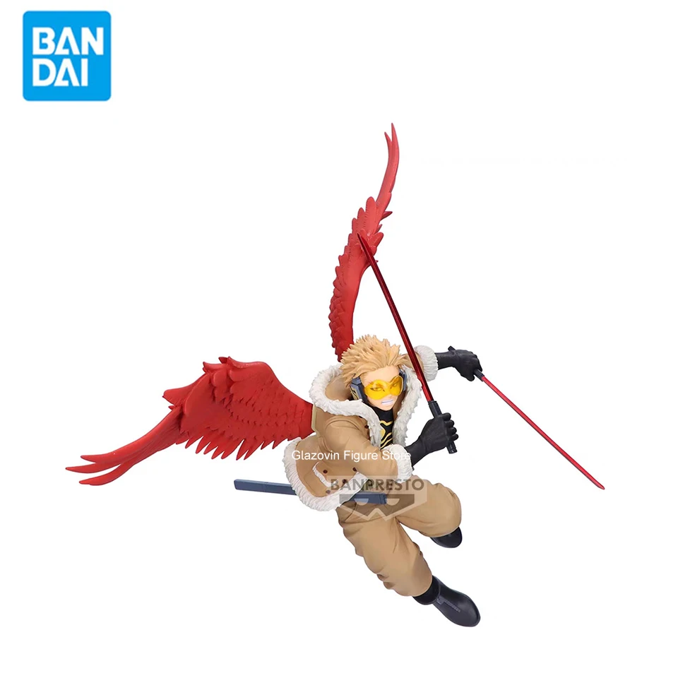 Original Genuine Banpresto My Hero Academia 8cm Hawks Action Figures Toys Ornaments Dolls For Fans Children Christmas Gifts