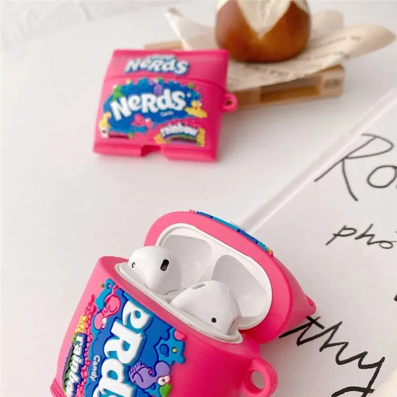 3D сахара Мультяшные яркие наушники чехол для AirPods 2 Чехол чехол для наушников чехол Чехол для AirPod Pro Чехол защитный зарядным устройством