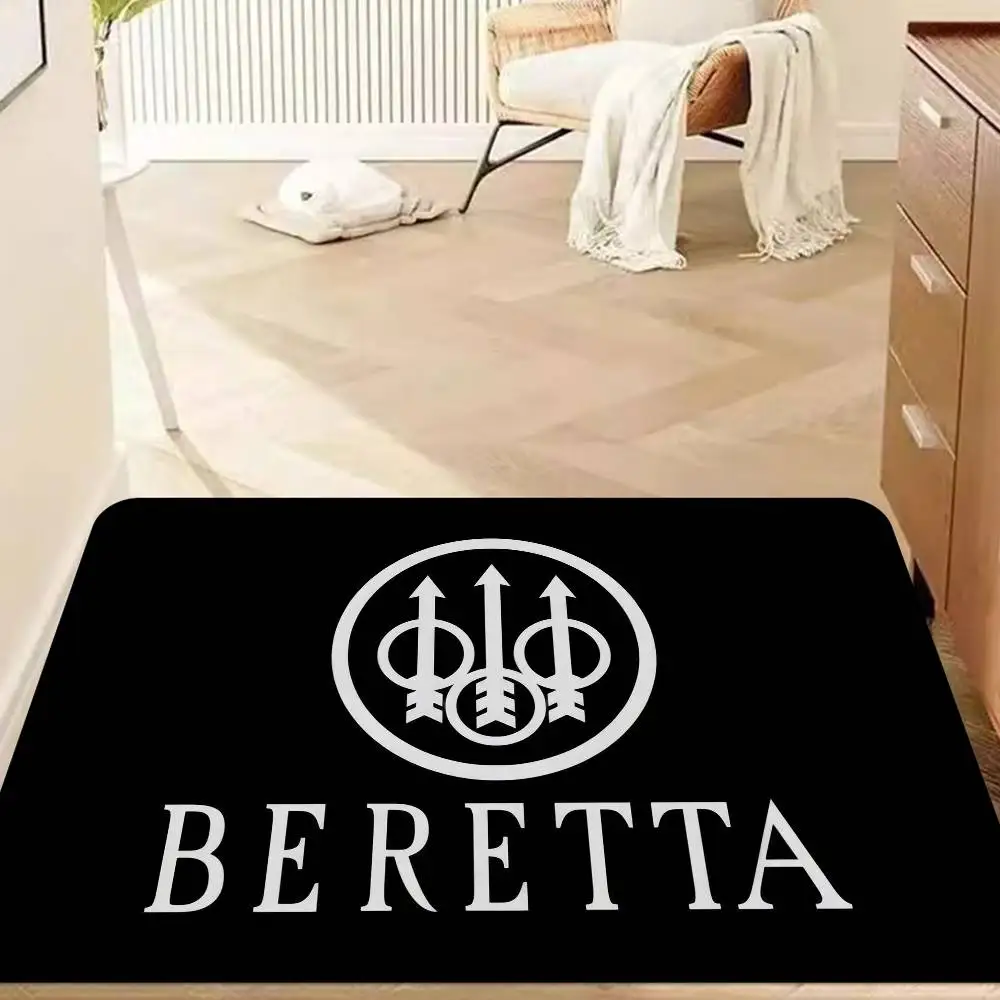 Weapons Company B-Beretta logo Floor Mat Cheaper Anti-slip Modern Living Room Balcony Printed Bedside Mats