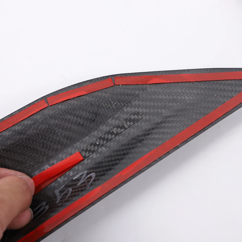 صحيح ألياف الكربون سيارة الجانب الكاميرا غطاء الزخرفية ل Xiaomi SU7 2024 + الجانب ورقة لوحة الديكور اكسسوارات السيارات الخارجية 2 قطعة