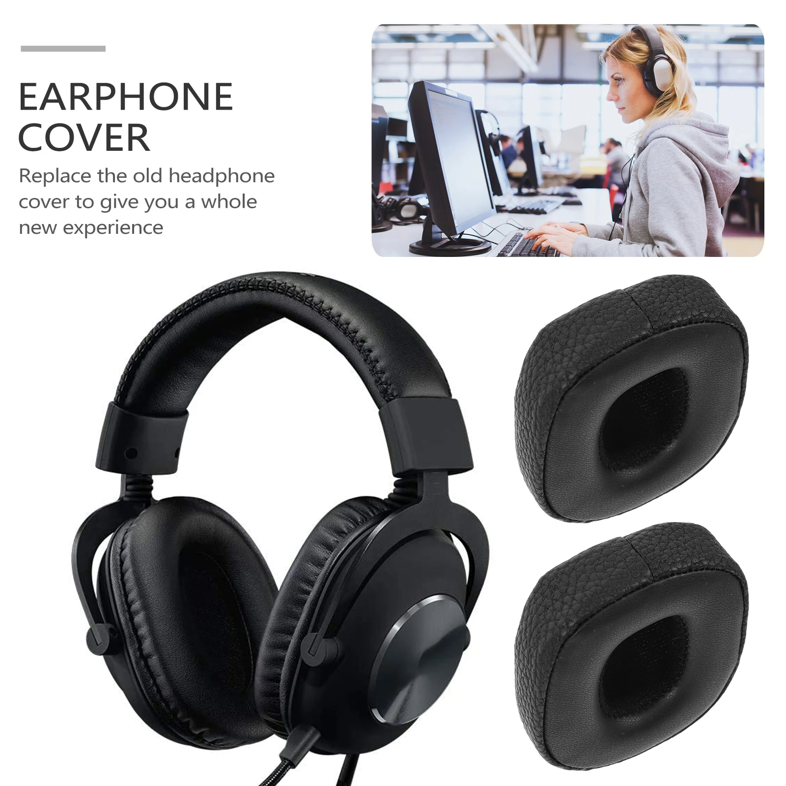 

2pcs Earphone Covers Replacement Ear Pads For Major 3 Iii Headphones Soft Durable High Elasticity Repair Parts