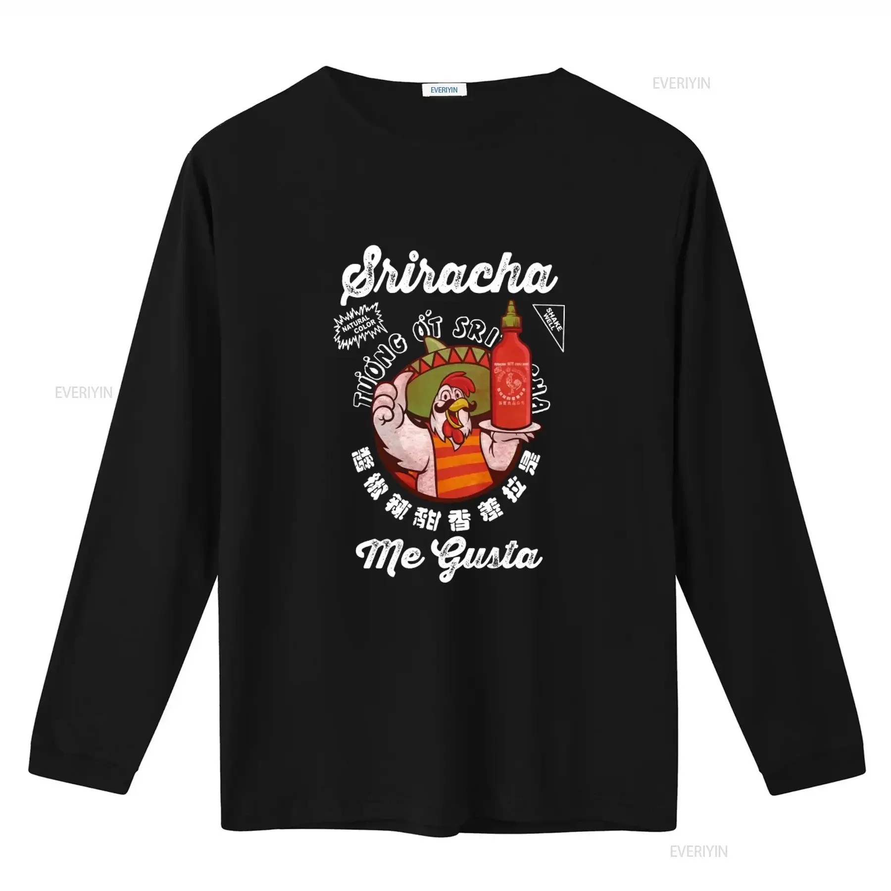 Me Gusta Sriracha Hot Chili Sauce T shirt Spicy Flavor Design for Lovers vintage Washed Versatile Breathable Soft homme