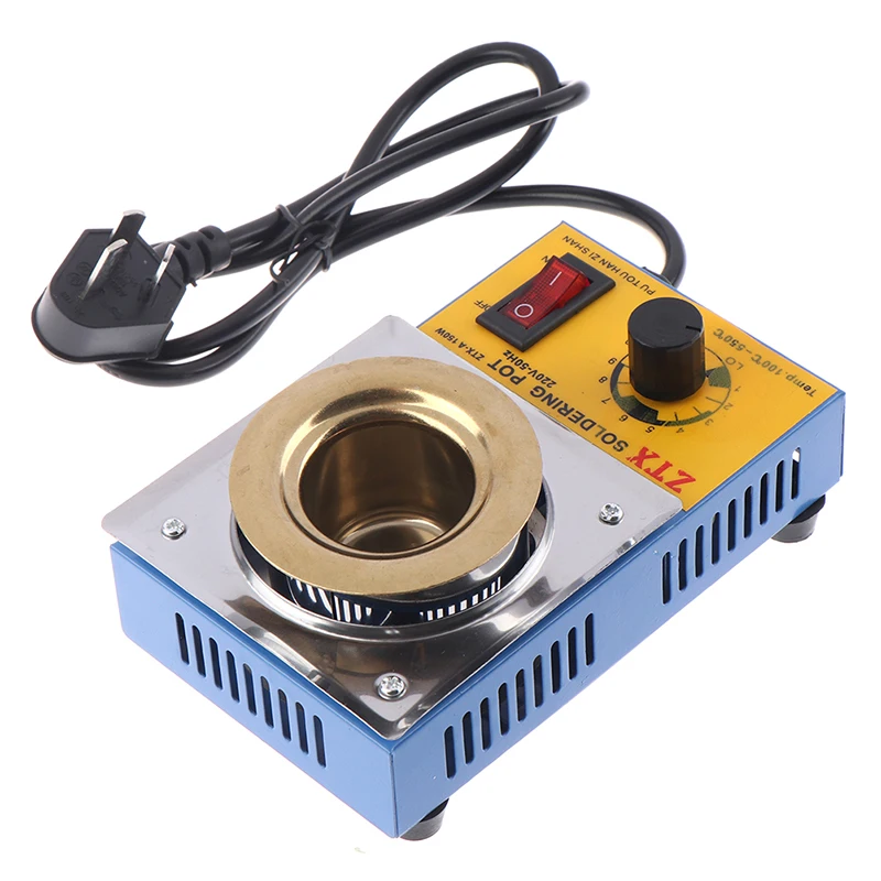 Small Size Temperature Regulating Soldering Furnace Dip Soldering Pot 220V 100-550°C Tin Melting Furnace Welding Tool Accessory