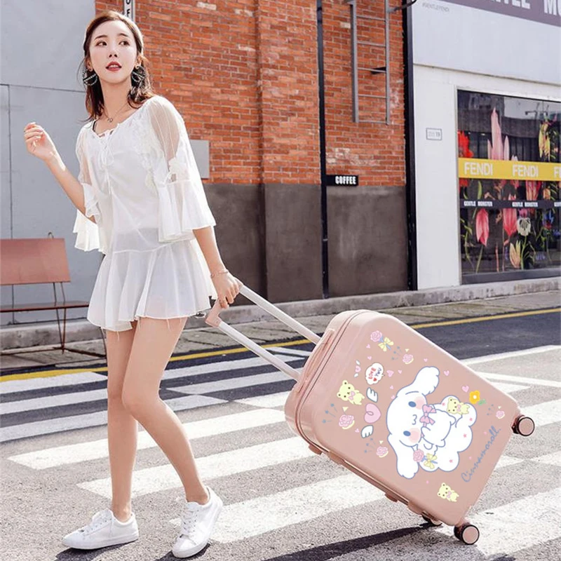 

Sanrio Suitcase Trolley Case Suitcase Password Box Girl Cosmetic Bag Cinnamoroll Cartoon Waterproof Wear-Resistant Boarding Case