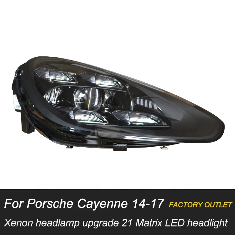 2015-2017 Xenon upgrade 2021 matrix style LED headlights Plug and Play For Porsche Cayenne