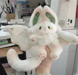 Juguete de peluche de conejo de murciélago grande para niños, Animal Kawaii creativo, espíritu mágico, muñeca de peluche de conejo, murciélago blanco, juguetes de peluche suaves para niños