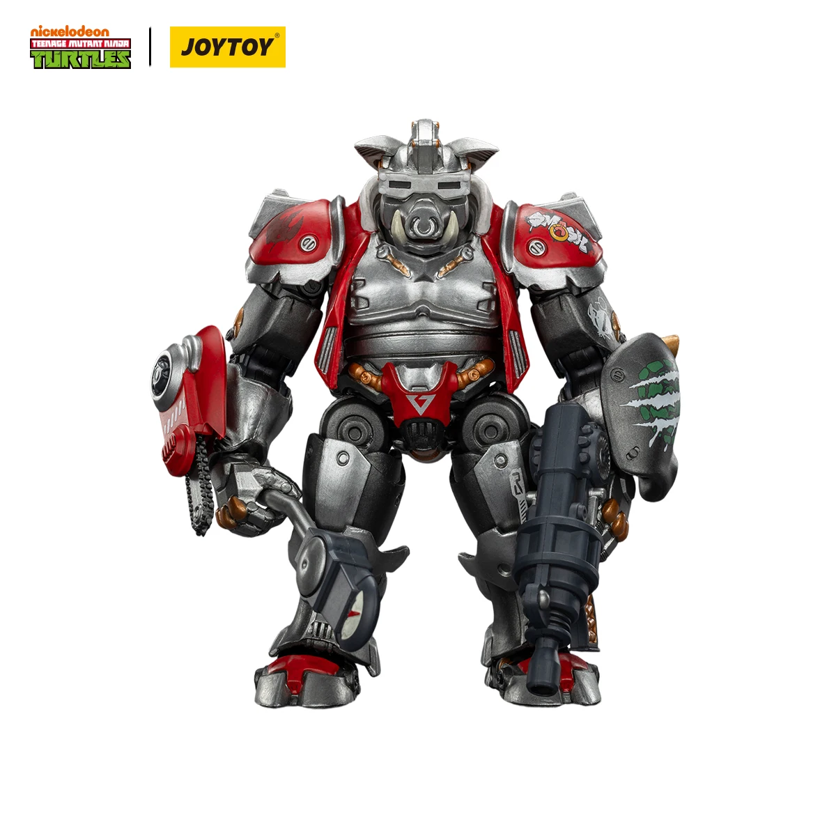 JOYTOY 1/18 Action Figure TMNT Ninja Turtles Super Bebop Mighty Rocksteady Collection Model Toys view 2