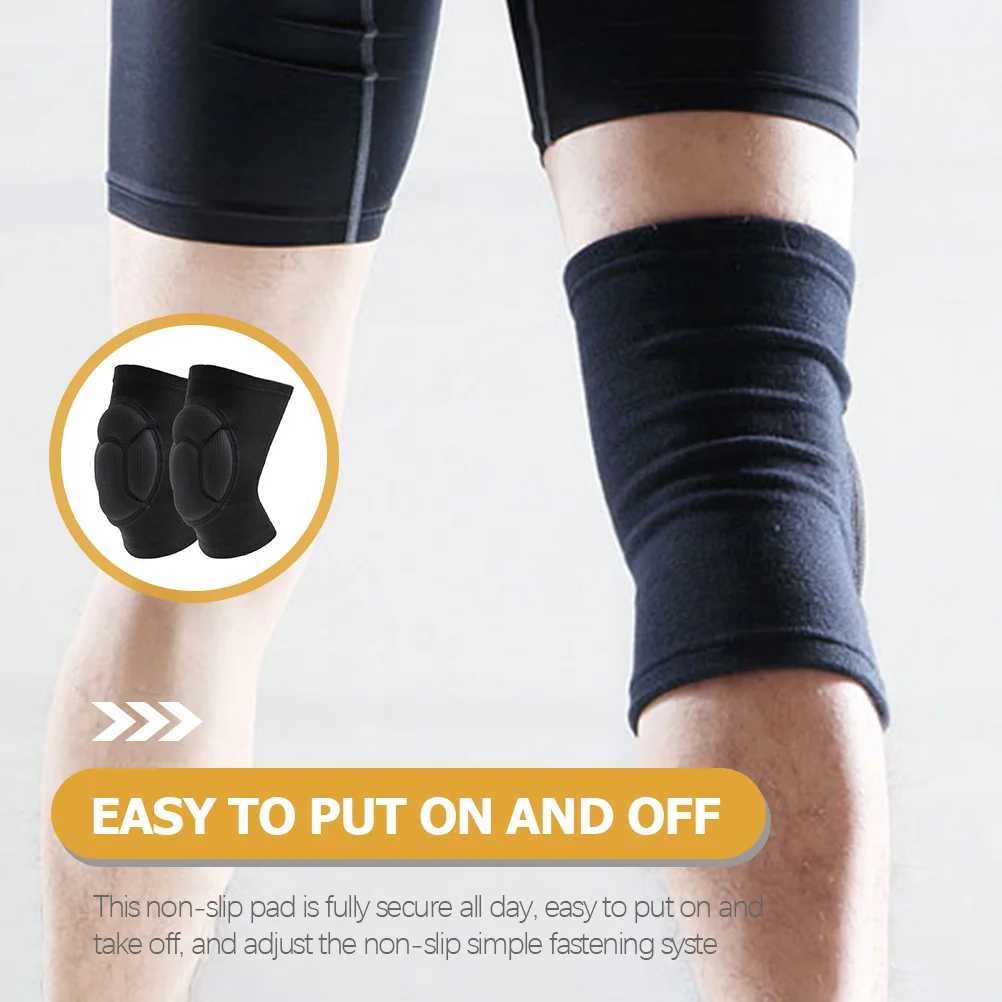 

1 Pair Thickened Knee Pads Non-Slip Breathable Support For Basketball Football Volleyball Running Tennis Dance Roller Skating