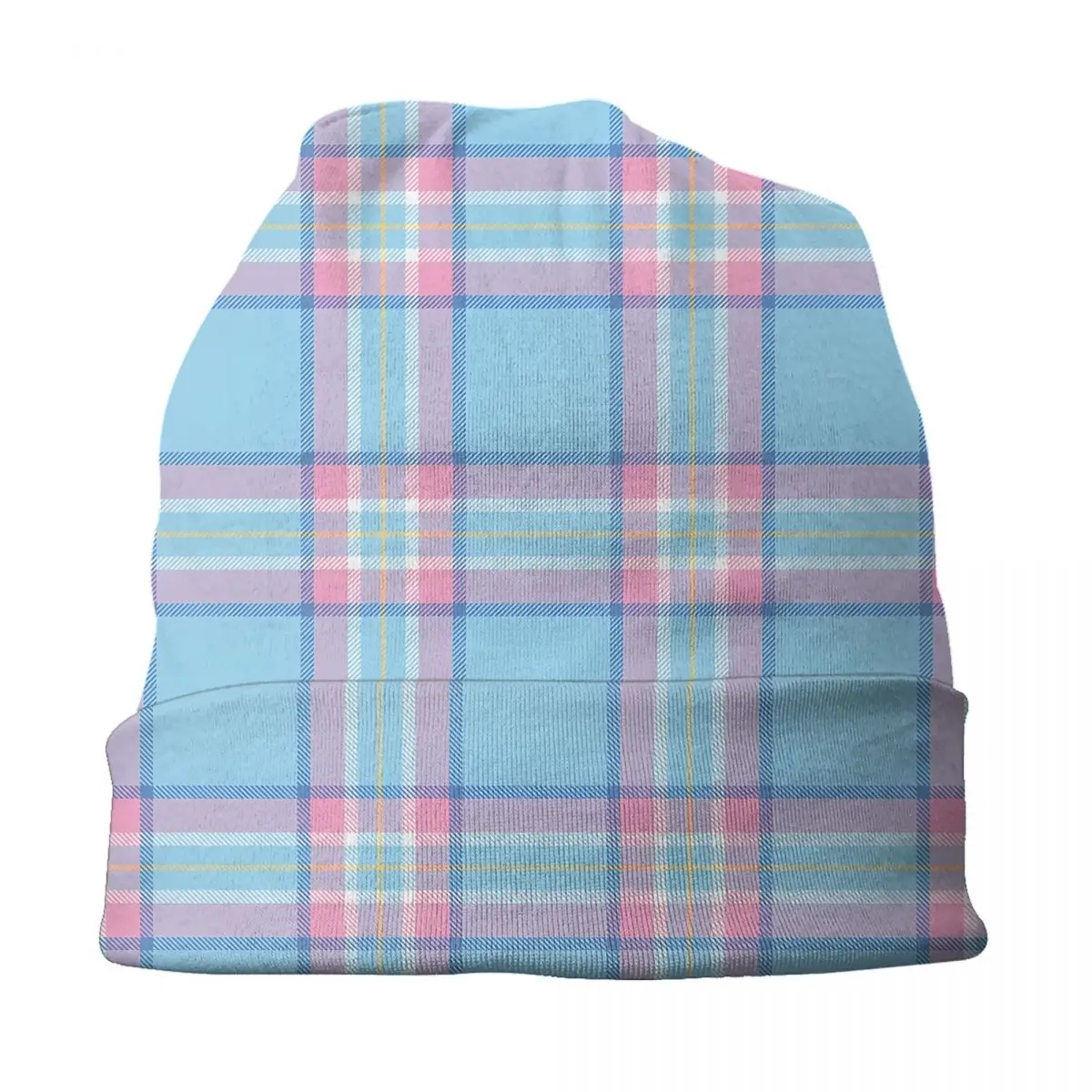 Custom Gamma Phi Delta Blue & Pink Plaid Bonnet Hats Knit Hat For Men Women Autumn Winter Warm Skullies Beanies Caps - view 3