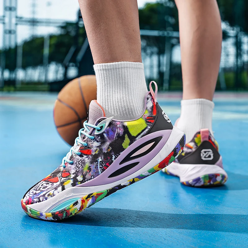 Parent-child Basketball Sneakers For Men Women Teens, Durable Non-slip Outdoor Shoes Suitable For Cement Ground