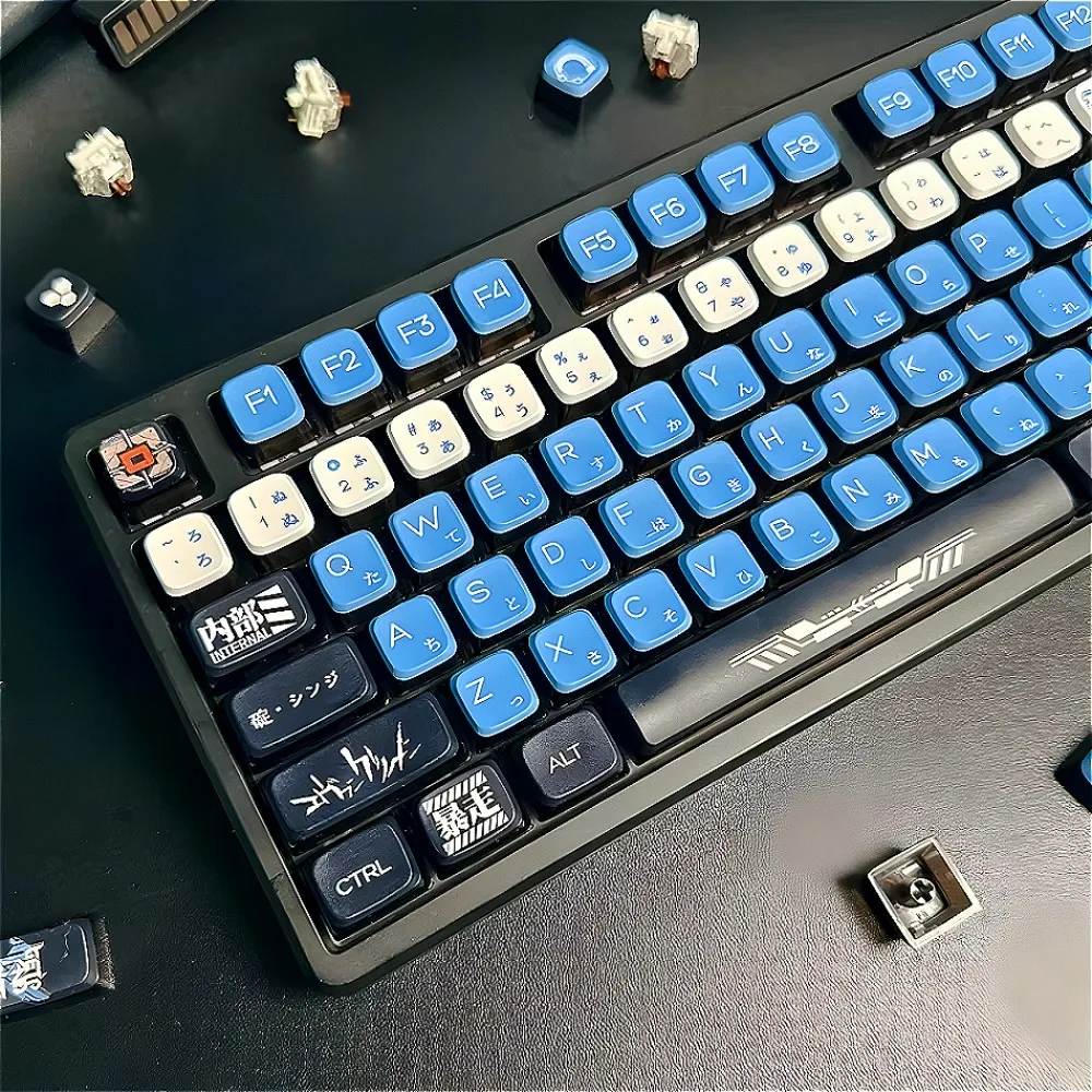 Blue MDA keycap PBT + PC 122 keys, light transmission, zero machine theme, suitable for 61/87/104/108 mechanical keyboard