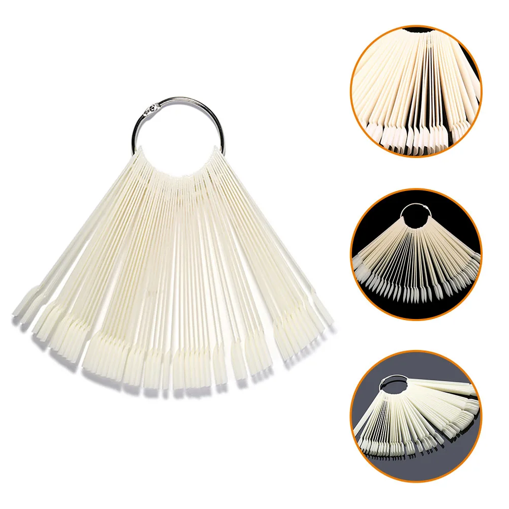 

50 Pieces Nail Art Color Card Practice Tips Sample Sticks Gel Accessories Supplies Display Tools For Nail Polish Fake Nails